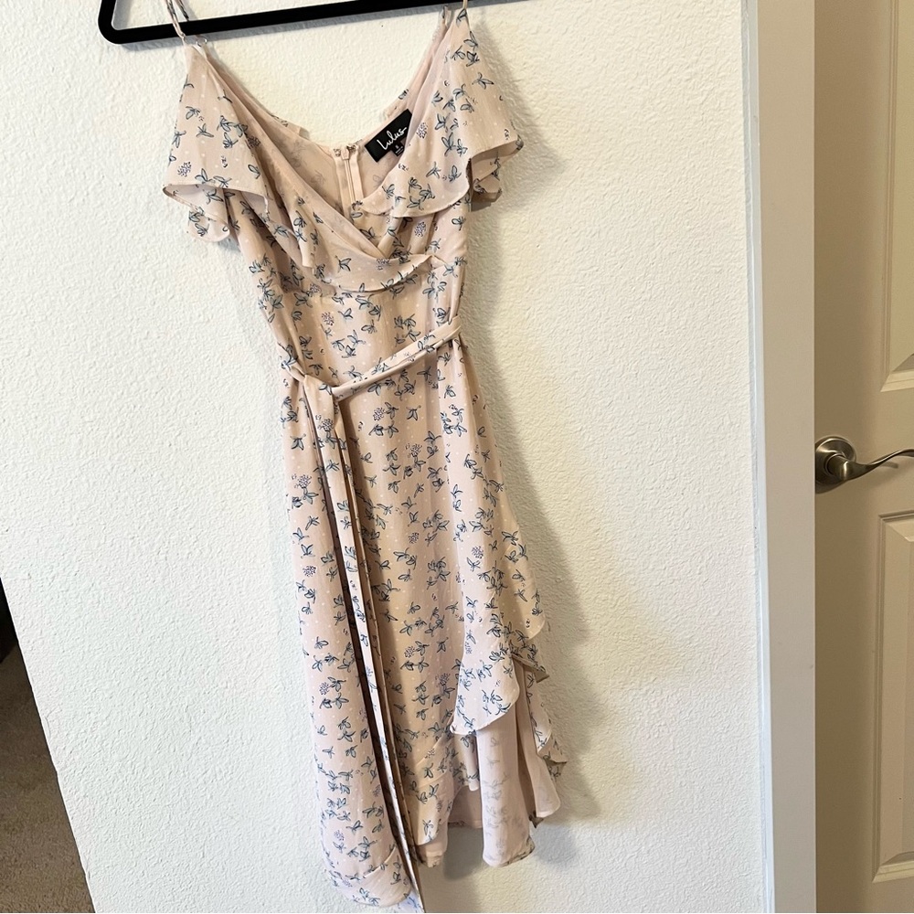 Lulu's Pink Floral Midi Dress - Picture 5 of 14